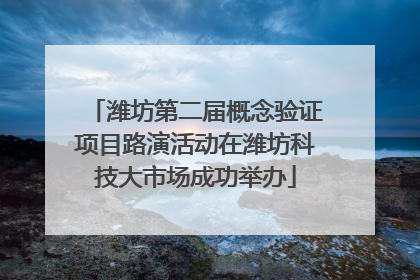 潍坊第二届概念验证项目路演活动在潍坊科技大市场成功举办