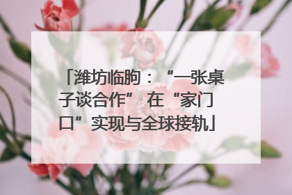 潍坊临朐：“一张桌子谈合作” 在“家门口”实现与全球接轨