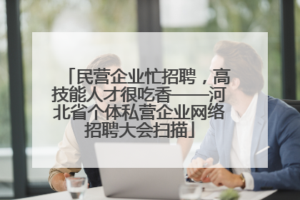 民营企业忙招聘，高技能人才很吃香——河北省个体私营企业网络招聘大会扫描