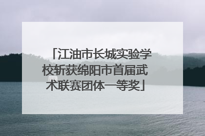 江油市长城实验学校斩获绵阳市首届武术联赛团体一等奖