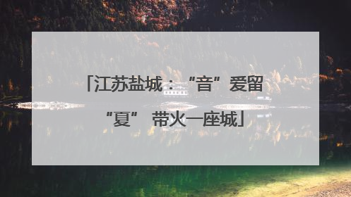 江苏盐城：“音”爱留“夏” 带火一座城