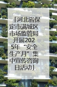 河北省保定市满城区市场监管局开展2025年“安全生产月”集中宣传咨询日活动