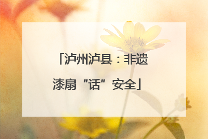 泸州泸县：非遗漆扇“话”安全