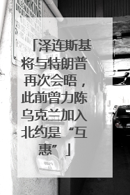 泽连斯基将与特朗普再次会晤，此前曾力陈乌克兰加入北约是“互惠”