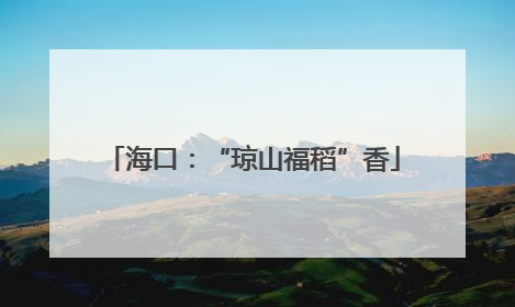 海口：“琼山福稻”香