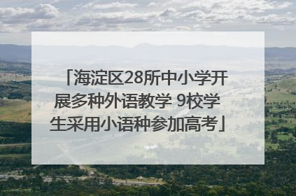 海淀区28所中小学开展多种外语教学 9校学生采用小语种参加高考