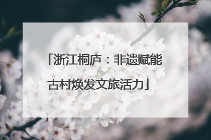 浙江桐庐：非遗赋能古村焕发文旅活力