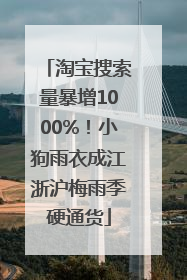 淘宝搜索量暴增1000%！小狗雨衣成江浙沪梅雨季硬通货