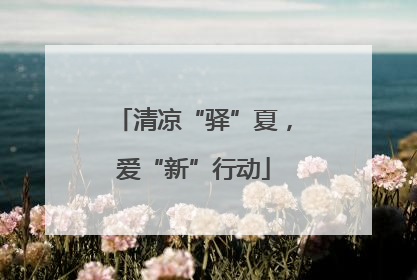 清凉“驿”夏，爱“新”行动