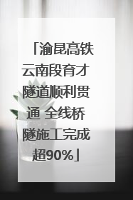 渝昆高铁云南段育才隧道顺利贯通 全线桥隧施工完成超90%