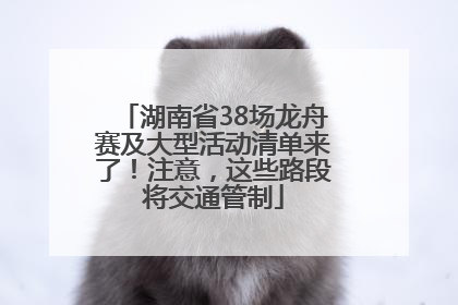 湖南省38场龙舟赛及大型活动清单来了！注意，这些路段将交通管制
