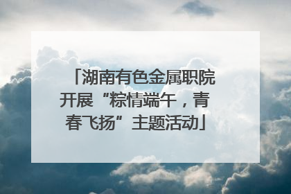 湖南有色金属职院开展“粽情端午，青春飞扬”主题活动