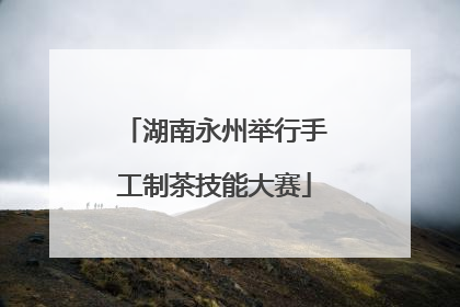 湖南永州举行手工制茶技能大赛