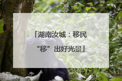 湖南汝城：移民“移”出好光景