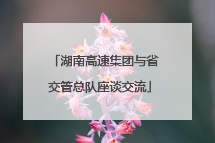 湖南高速集团与省交管总队座谈交流