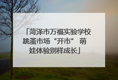 菏泽市万福实验学校跳蚤市场“开市” 萌娃体验别样成长