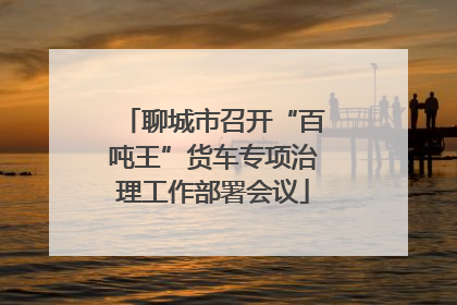 聊城市召开“百吨王”货车专项治理工作部署会议