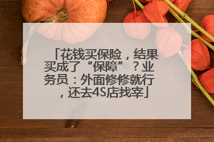 花钱买保险，结果买成了“保障”？业务员：外面修修就行，还去4S店找宰