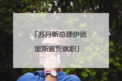 苏丹新总理伊德里斯宣誓就职