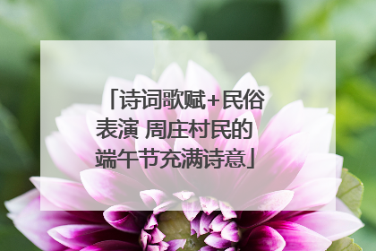 诗词歌赋+民俗表演 周庄村民的端午节充满诗意