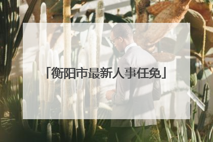 衡阳市最新人事任免