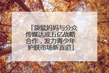 袋鼠妈妈与分众传媒达成五亿战略合作，发力青少年护肤市场新赛道