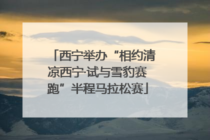 西宁举办“相约清凉西宁·试与雪豹赛跑”半程马拉松赛
