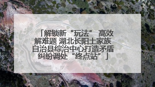 解锁新“玩法” 高效解难题 湖北长阳土家族自治县综治中心打造矛盾纠纷调处“终点站”