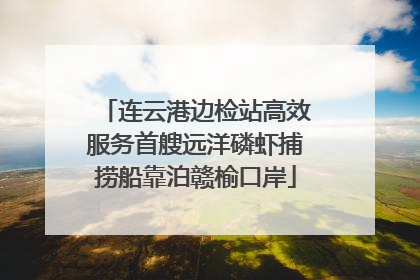 连云港边检站高效服务首艘远洋磷虾捕捞船靠泊赣榆口岸