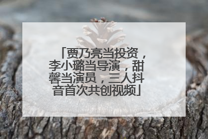 贾乃亮当投资，李小璐当导演，甜馨当演员，三人抖音首次共创视频