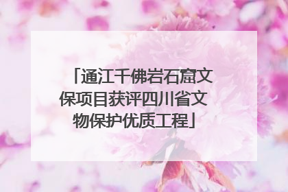 通江千佛岩石窟文保项目获评四川省文物保护优质工程