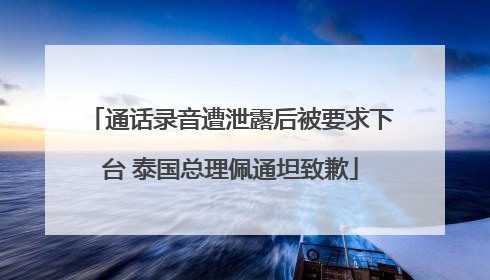 通话录音遭泄露后被要求下台 泰国总理佩通坦致歉