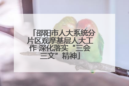 邵阳市人大系统分片区观摩基层人大工作 深化落实“三会三文”精神