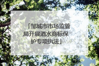 邹城市市场监管局开展酒水商标保护专项执法