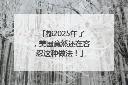 都2025年了，美国竟然还在容忍这种做法！