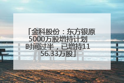 金科股份：东方银原5000万股增持计划时间过半，已增持1156.33万股