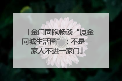 金门同胞畅谈“厦金同城生活圈”：不是一家人不进一家门