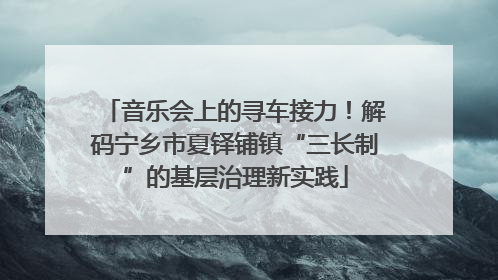 音乐会上的寻车接力！解码宁乡市夏铎铺镇“三长制”的基层治理新实践