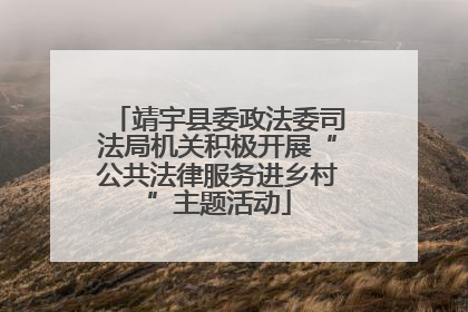 靖宇县委政法委司法局机关积极开展“公共法律服务进乡村”主题活动