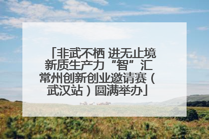 非武不栖 进无止境 新质生产力“智”汇常州创新创业邀请赛（武汉站）圆满举办