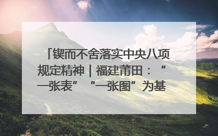锲而不舍落实中央八项规定精神｜福建莆田：“一张表”“一张图”为基层减轻“数字负担”