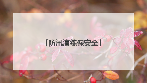 防汛演练保安全