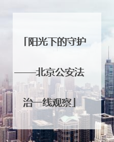 阳光下的守护——北京公安法治一线观察