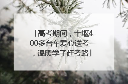 高考期间，十堰400多台车爱心送考，温暖学子赶考路