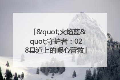 "火焰蓝"守护者：028县道上的暖心营救