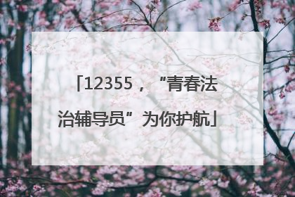 12355，“青春法治辅导员”为你护航