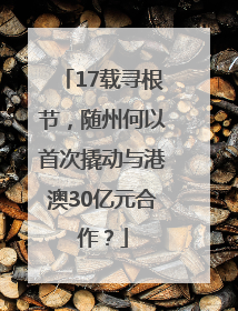 17载寻根节，随州何以首次撬动与港澳30亿元合作？