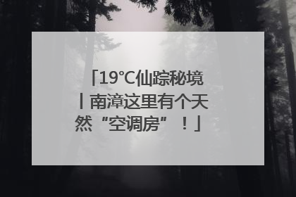 19℃仙踪秘境丨南漳这里有个天然“空调房”！
