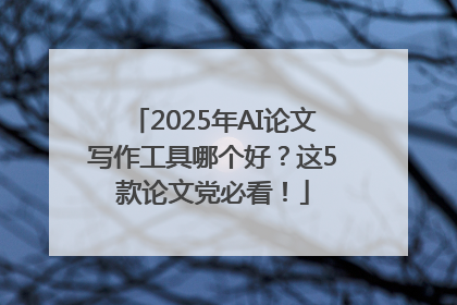 2025年AI论文写作工具哪个好？这5款论文党必看！