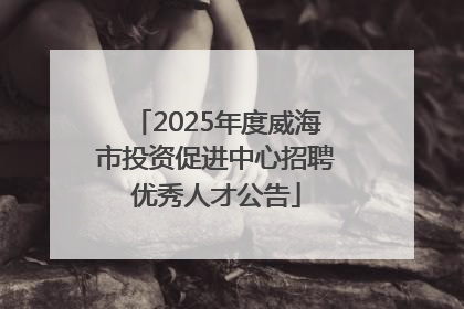 2025年度威海市投资促进中心招聘优秀人才公告